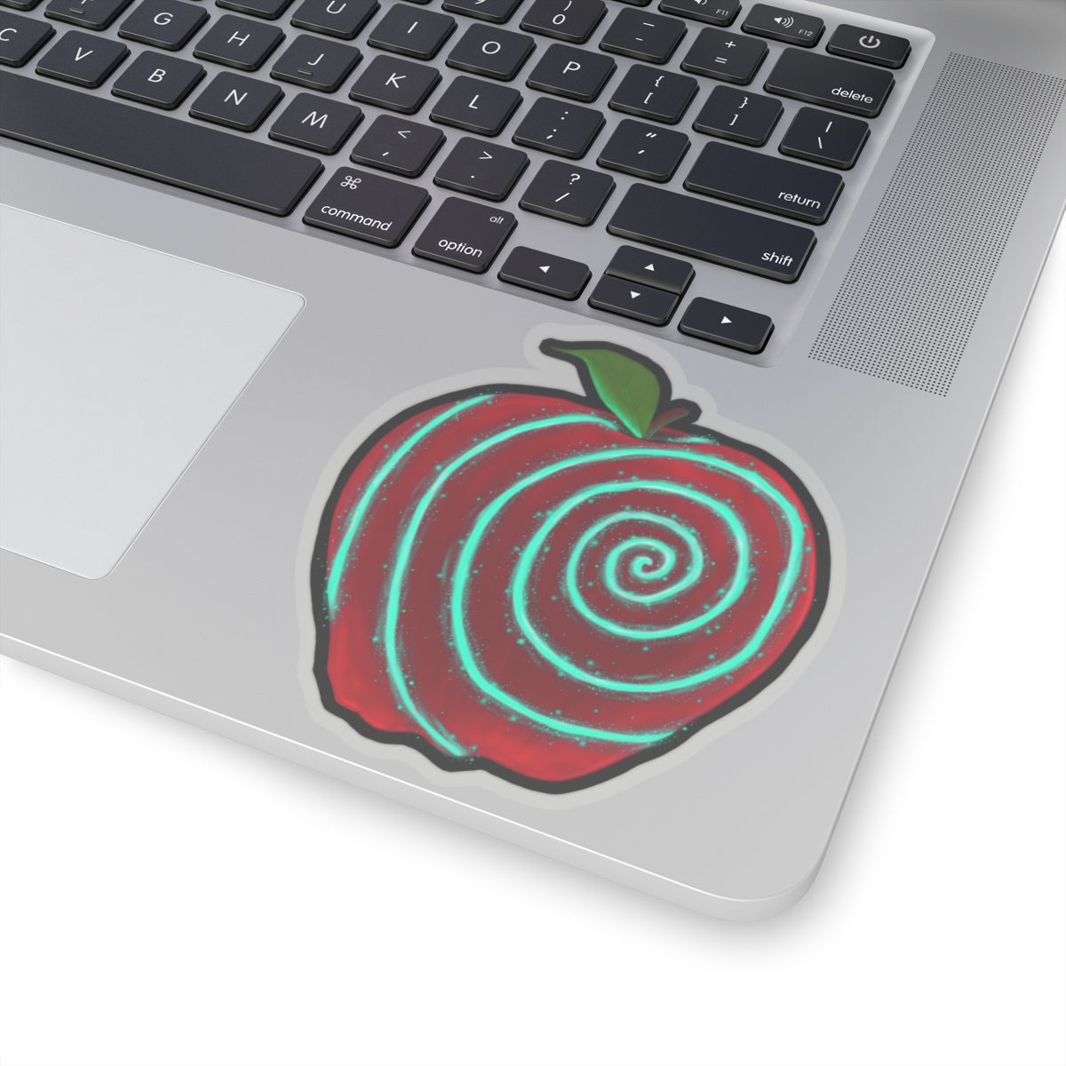 Apple's Twisted Heart Kiss-Cut Sticker