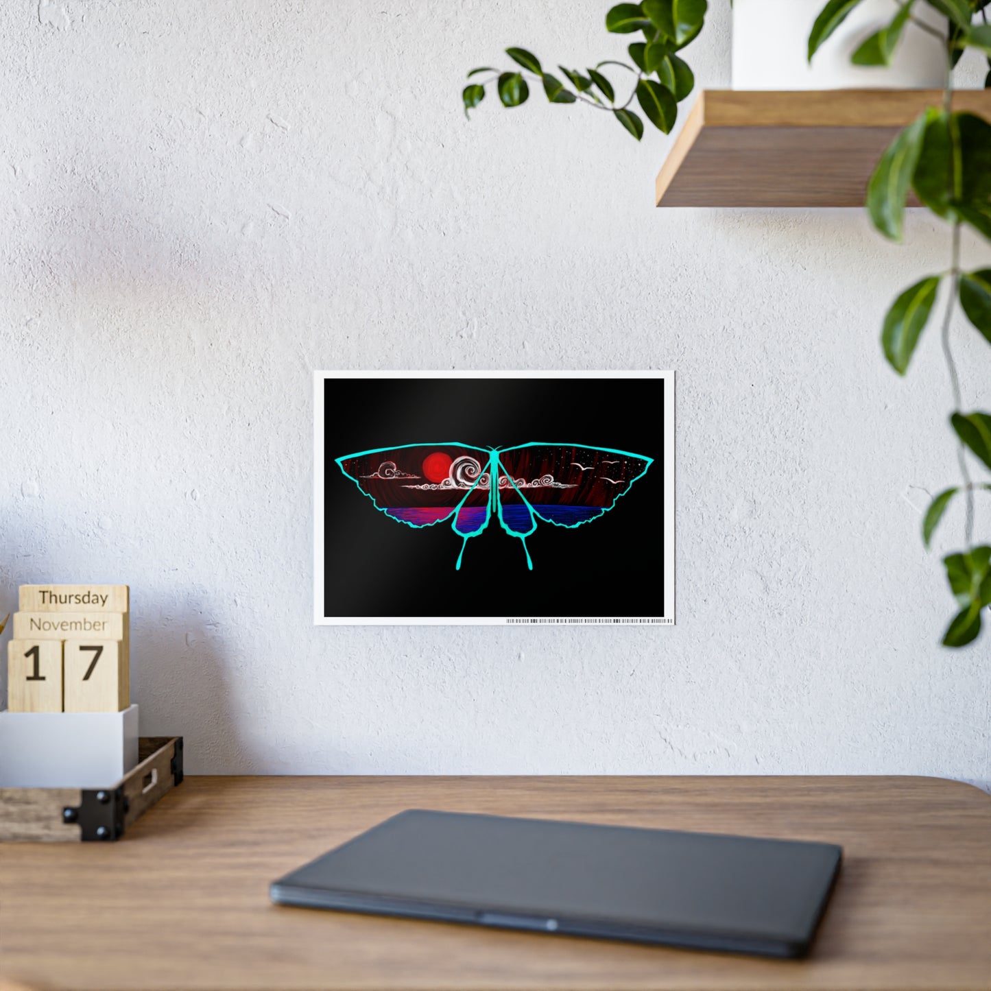 Red Moon Morpho Gloss Posters