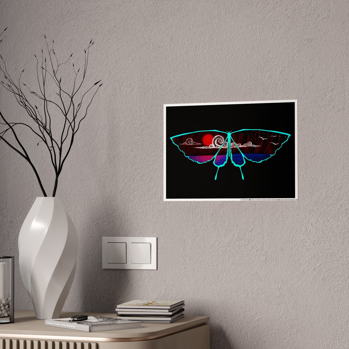 Red Moon Morpho Gloss Posters