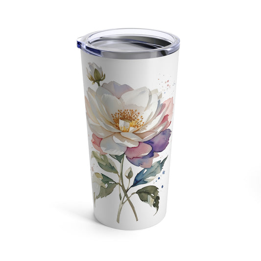 Every Flower is Soul Blossoming in Nature Watercolor Flower Purple Tumbler 20oz