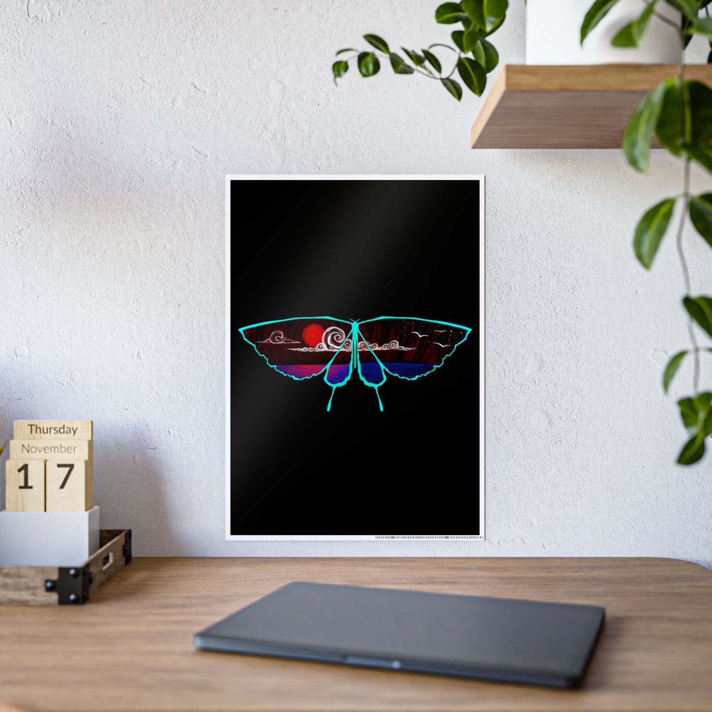 Red Moon Morpho Gloss Posters