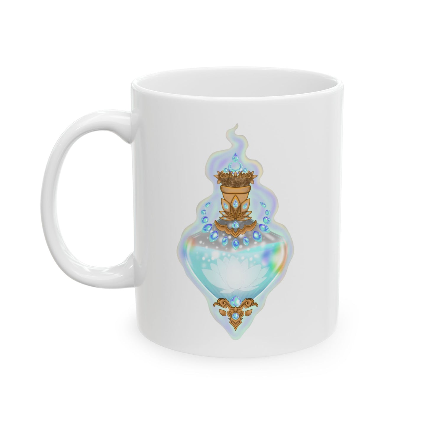 Lotus Elixir Ceramic Mug, (11oz, 15oz)