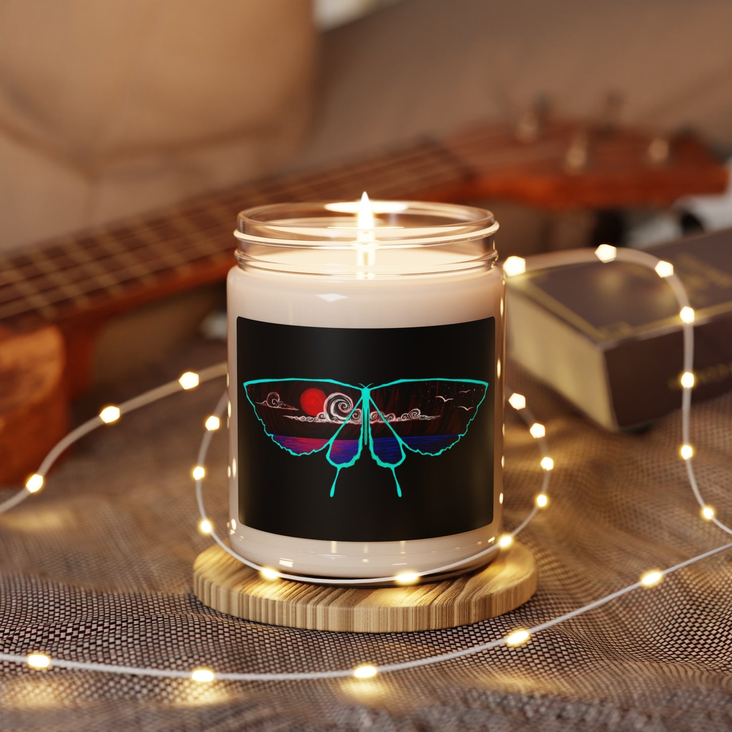 Red Moon Morpho Scented Soy Candle, 9oz