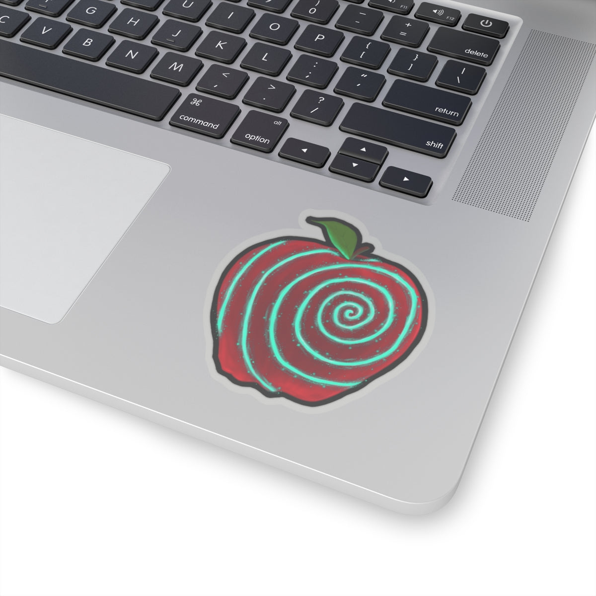 Apple's Twisted Heart Kiss-Cut Sticker