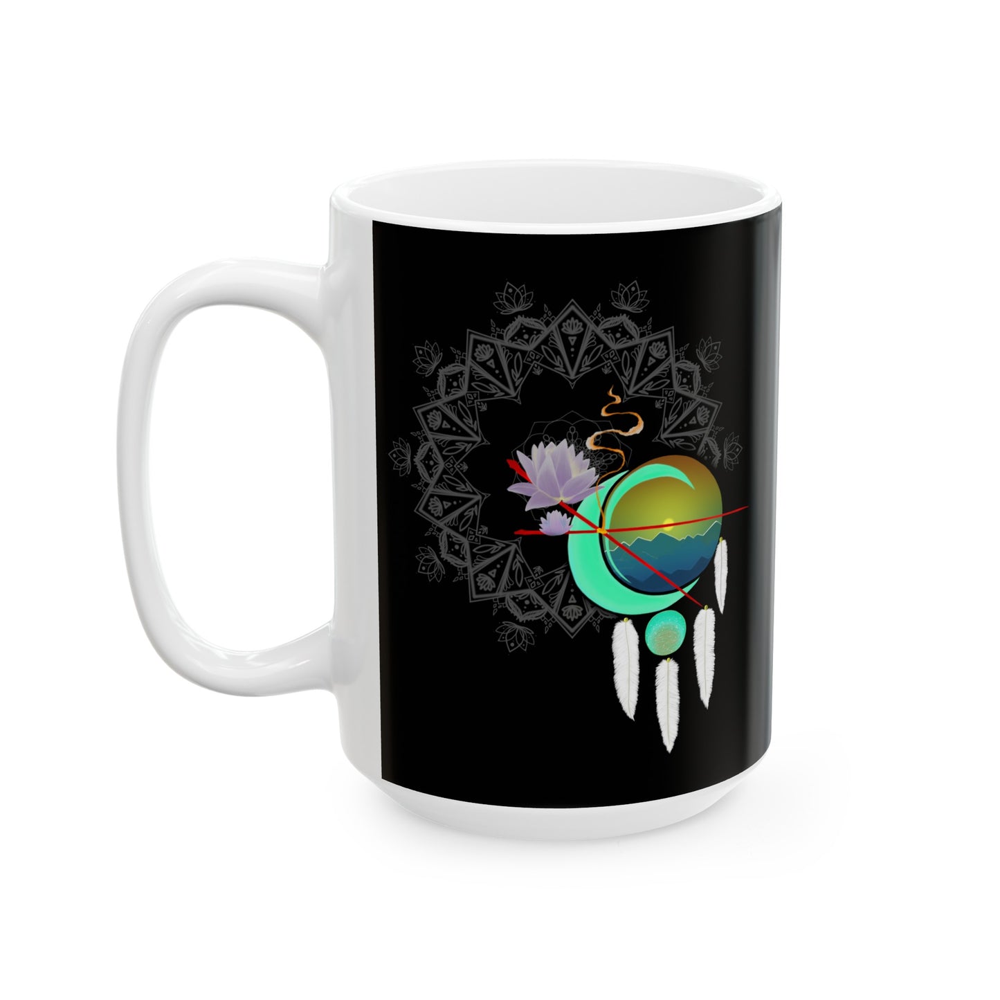 Lotus Dream Ceramic Mug, (11oz, 15oz)