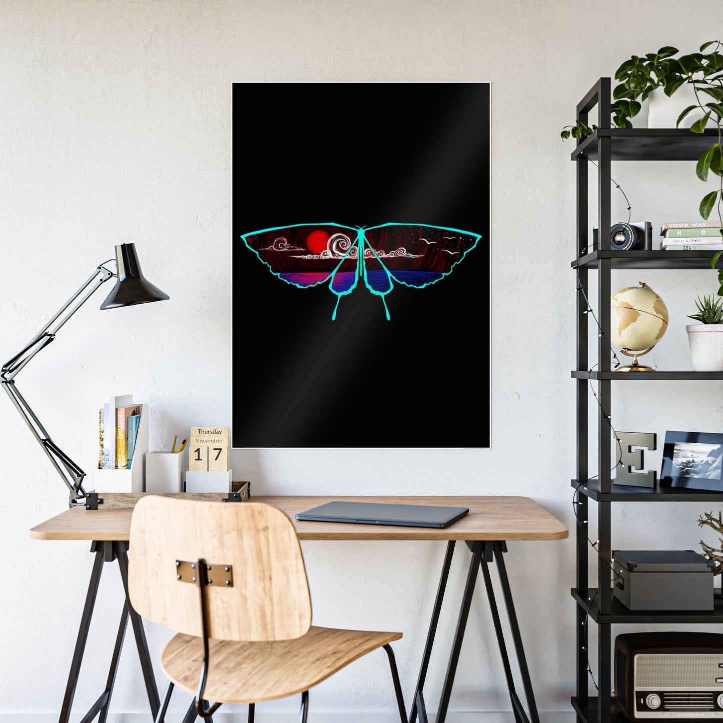 Red Moon Morpho Gloss Posters