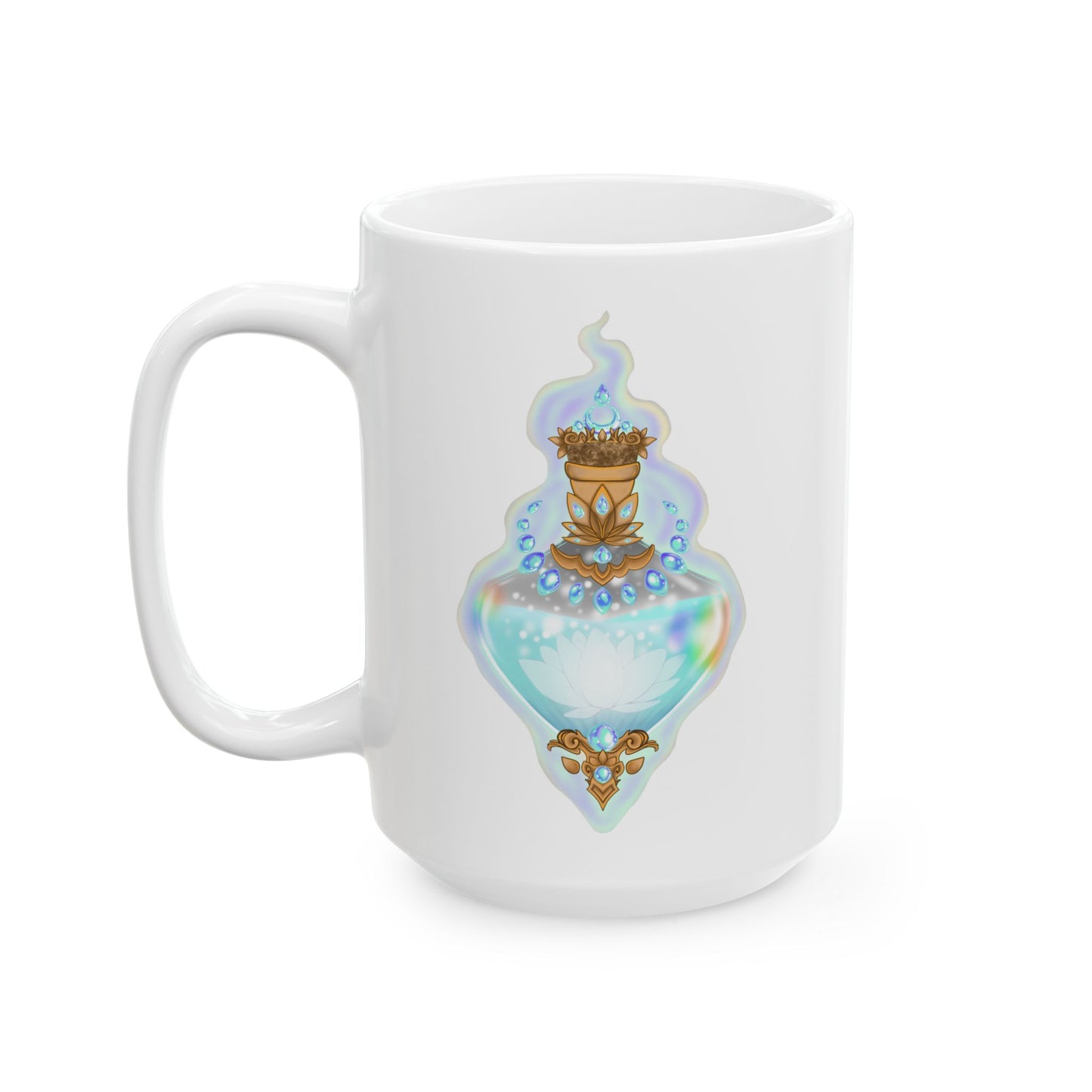 Lotus Elixir Ceramic Mug, (11oz, 15oz)