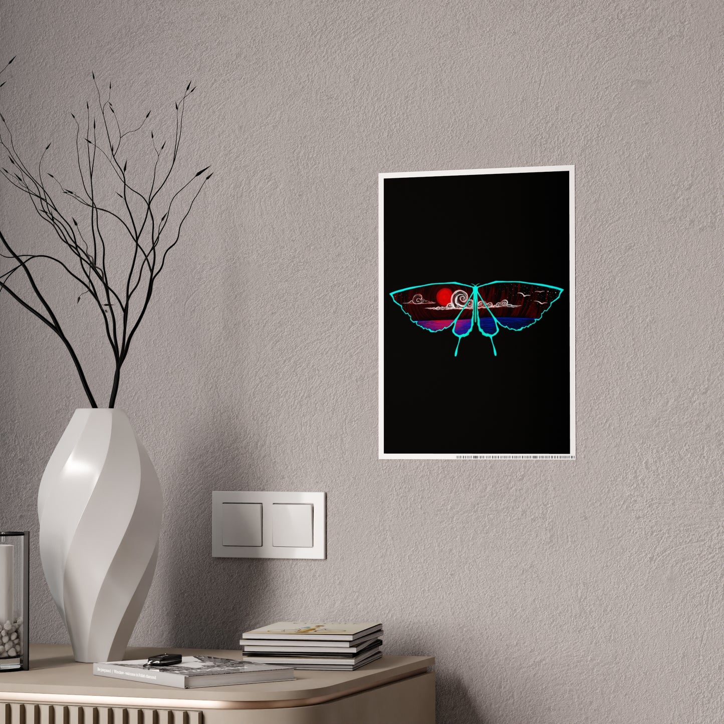 Red Moon Morpho Gloss Posters