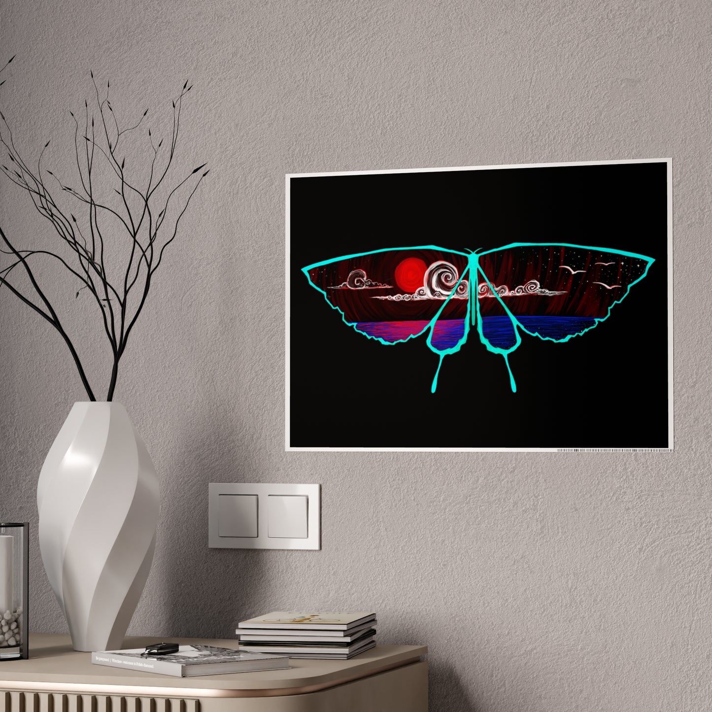 Red Moon Morpho Gloss Posters