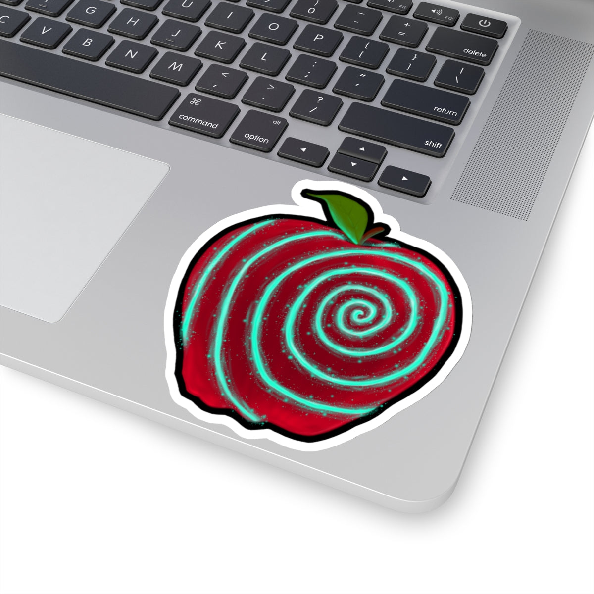 Apple's Twisted Heart Kiss-Cut Sticker