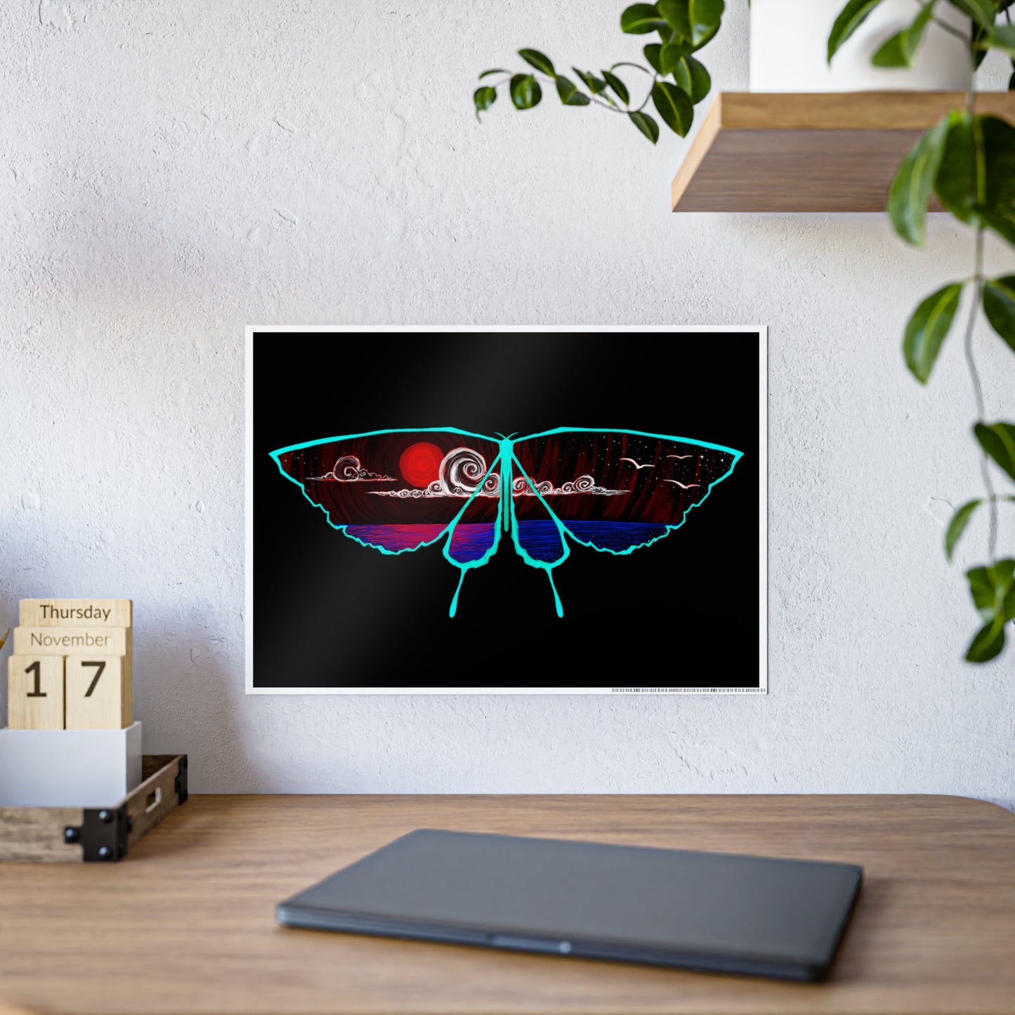 Red Moon Morpho Gloss Posters