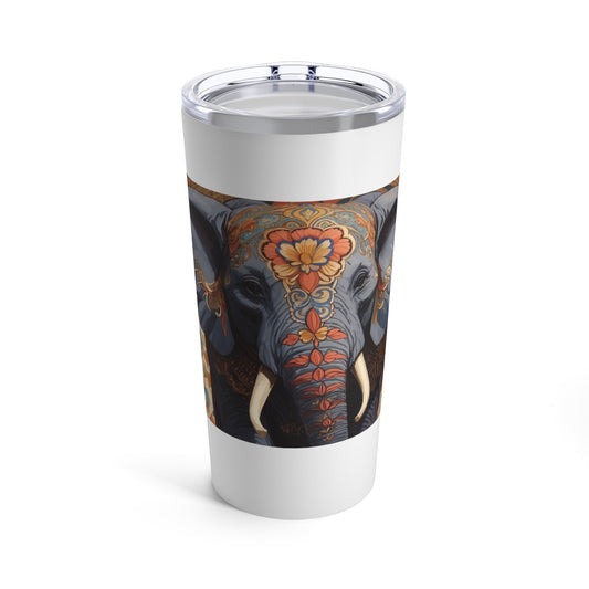 Flower Pattern Elephant Tumbler 20oz