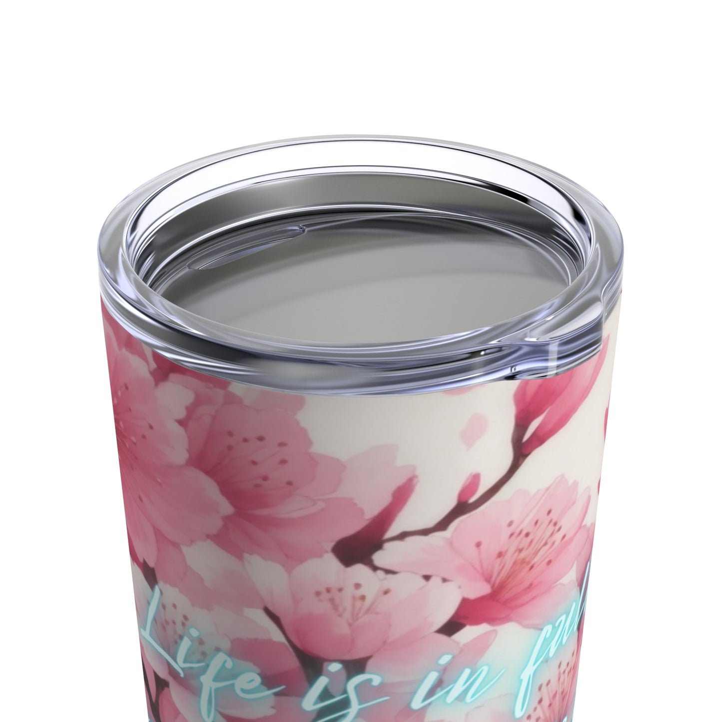 Life is in Full Bloom, and so is this Cup of Joy Cherry Blossom Flower Ceramic Tumbler 20oz