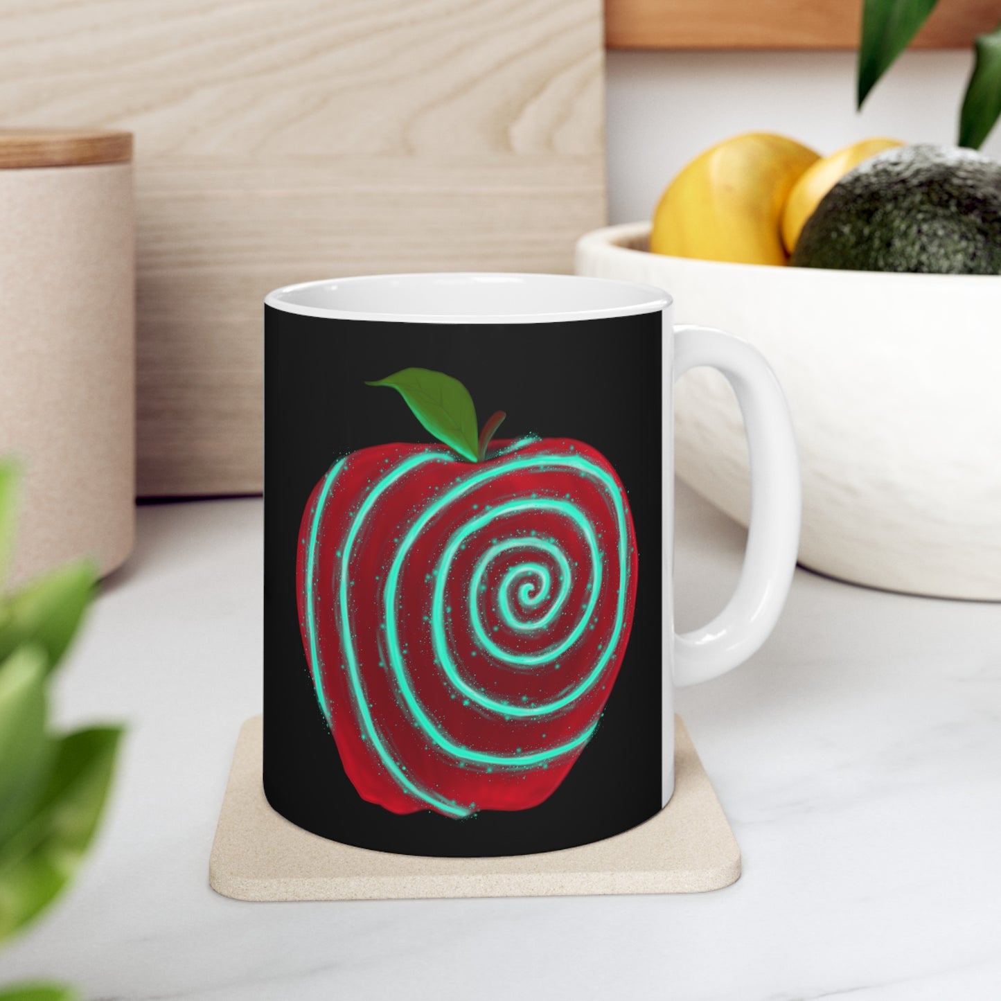 Apple's Twisted Heart Ceramic Mug, (11oz, 15oz)