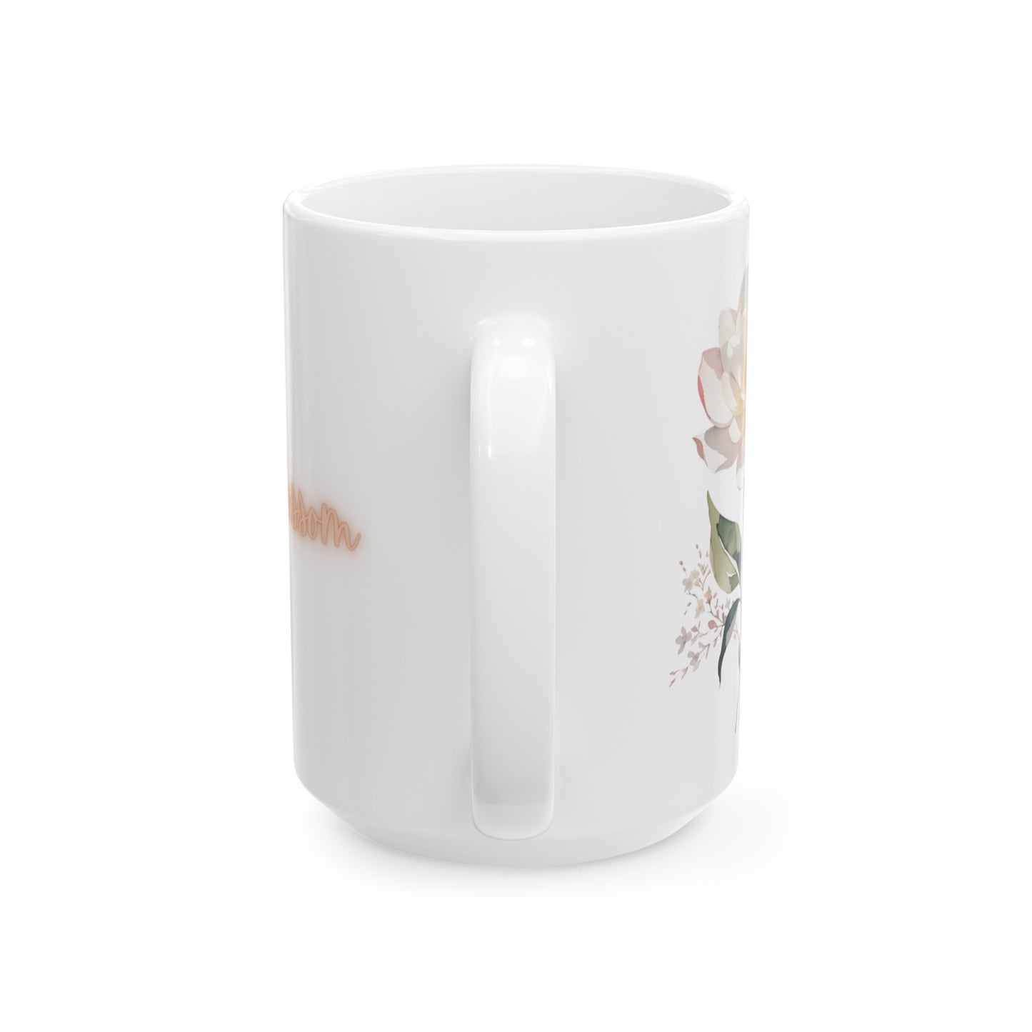 Let Your Dreams Blossom Watercolor Flower Pink Ceramic Mug (11oz, 15oz)