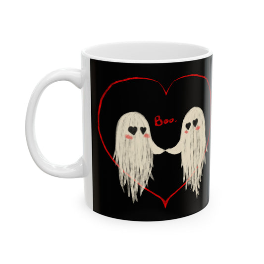 Drawctober Boo Cute Lover Ghosts Ceramic Mug, (11oz, 15oz)