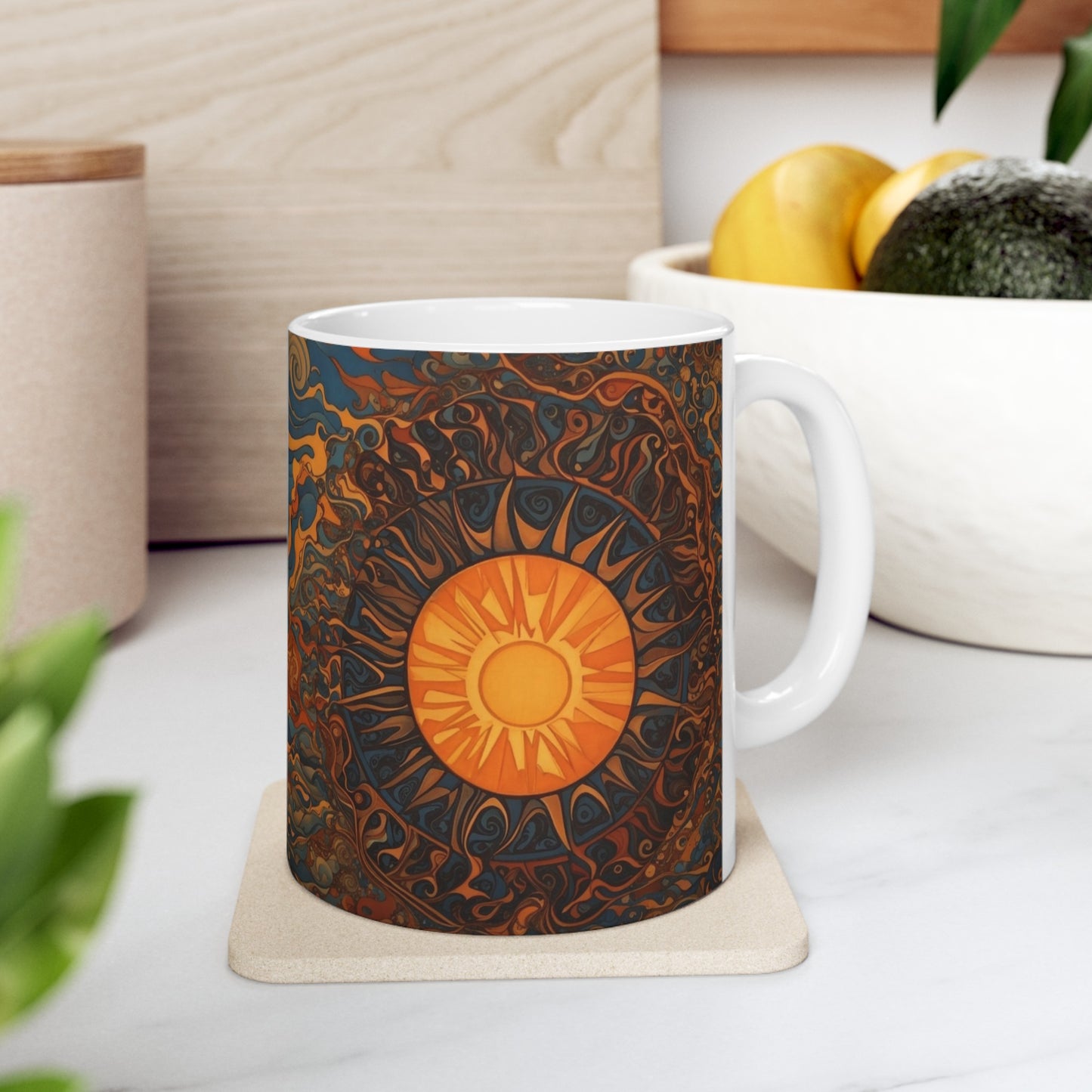 Good Vibes, Great Coffee, and a Little Dose of Sunshine Ceramic Mug (11oz, 15oz)