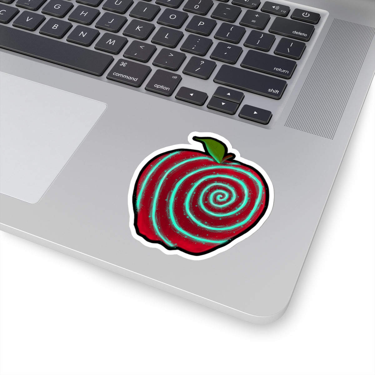 Apple's Twisted Heart Kiss-Cut Sticker