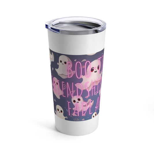 BOO-tiful Friendships Never Fade Away Cute Halloween Ghost Tumbler 20oz