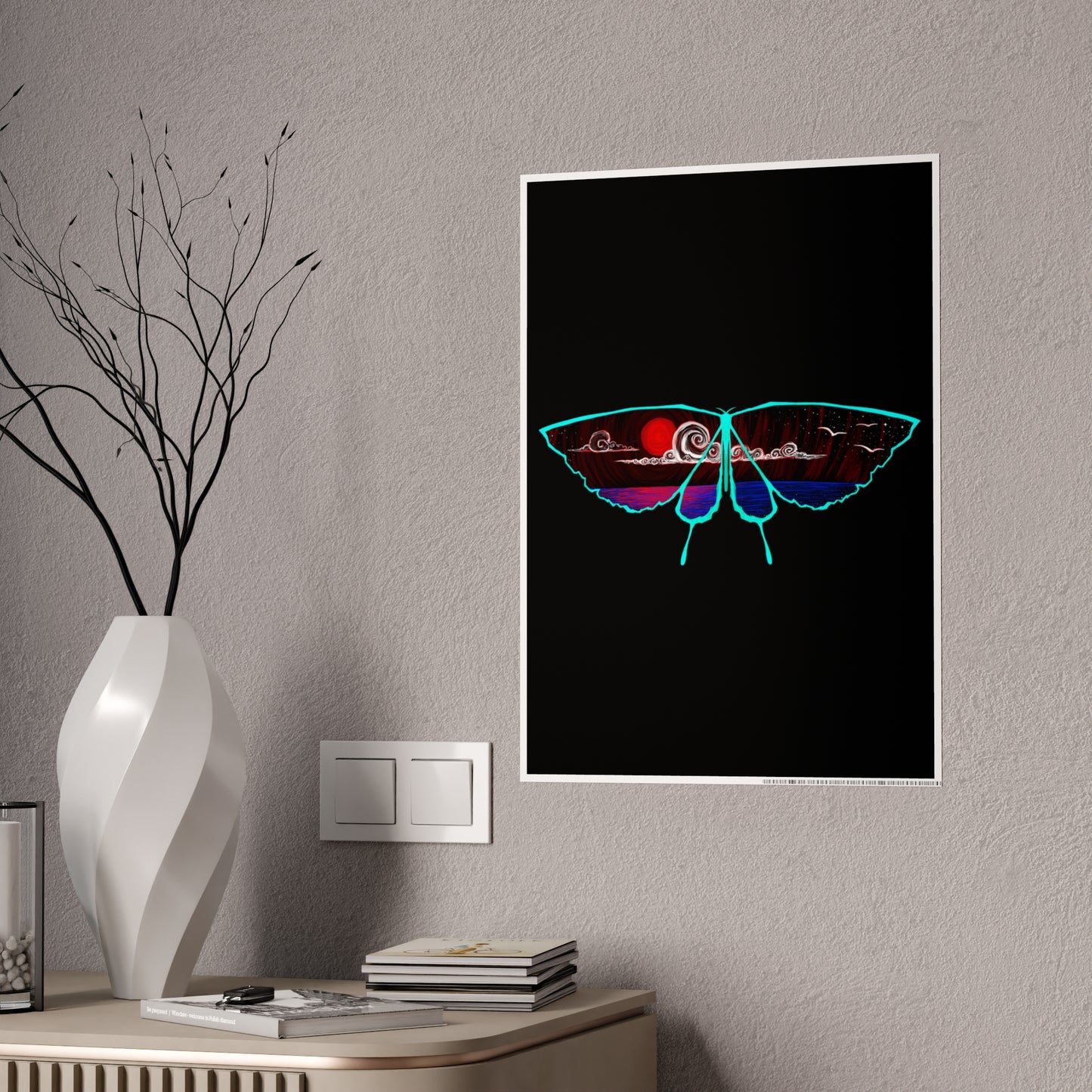 Red Moon Morpho Gloss Posters